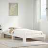 vidaXL Estructura de cama sin colch&oacute;n madera maciza blanca 90x190 cm