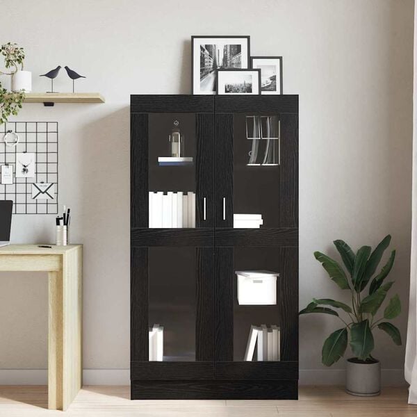 vidaXL Librer&iacute;a Roble Negro 82,5 x 30,5 x 150 cm Madera de ingenier&iacute;a