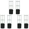 vidaXL Tutores para tomates con bolsa 6 uds de acero y PP 116 cm