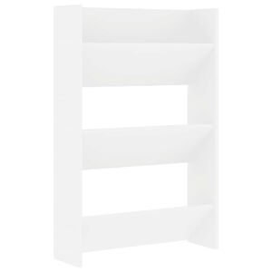 vidaXL Zapatero de pared madera contrachapada blanco 60x18x90 cm