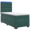 vidaXL Cama box spring con colch&oacute;n Verde oscuro 90 x 200 cm Terciopelo