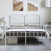 vidaXL Estructura cama sin colchón con estribo metal blanco 150x200 cm