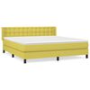 vidaXL Cama box spring con colch&oacute;n tela verde 160x200 cm
