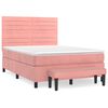 vidaXL Cama box spring con colch&oacute;n terciopelo rosa 140x190 cm