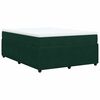 vidaXL Cama box spring con colch&oacute;n terciopelo verde oscuro 140x200 cm