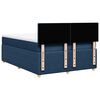 vidaXL Cama box spring con colch&oacute;n tela azul 140x200 cm