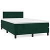 vidaXL Cama box spring con colch&oacute;n terciopelo verde oscuro 120x190 cm