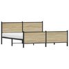vidaXL Estructura de cama sin colchón metal roble Sonoma 193x203 cm