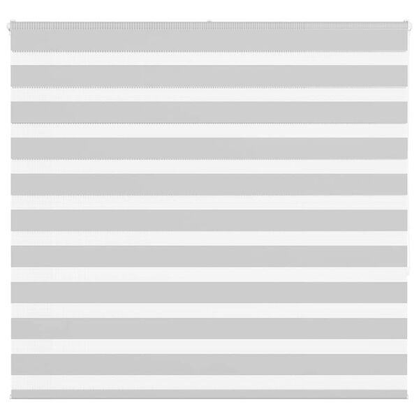 vidaXL Estor cebra gris claro 160x150cm tejido ancho 155,9cm poli&eacute;ster