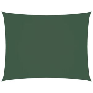 vidaXL Toldo de vela rectangular tela Oxford verde oscuro 3,5x5 m