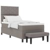 vidaXL Cama tipo Box Spring con coj&iacute;n Taup&eacute; 90 x 190 cm tela