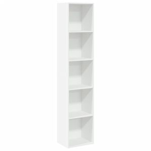 vidaXL Estanter&iacute;a librer&iacute;a madera de ingenier&iacute;a blanco 40x30x189 cm