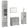 vidaXL Juego muebles de ba&ntilde;o 4 pzas madera contrachapada gris hormig&oacute;n