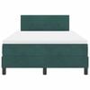 vidaXL Cama Box Spring LED Verde oscuro 120 x 200 cm Terciopelo