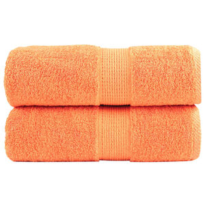 vidaXL Toallas de mano premium SOLUND 2 unidades naranja 30x30 cm 600 g/m&sup2;