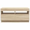 vidaXL Mueble de TV con luces LED roble Sonoma 80x35x40 cm