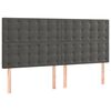 vidaXL Cama box spring con colch&oacute;n terciopelo gris oscuro 180x200 cm