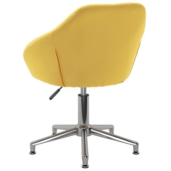 vidaXL Silla de comedor giratoria tela amarillo
