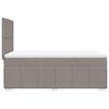 vidaXL Cama box spring con colch&oacute;n tela gris taupe 90x200 cm