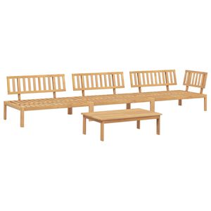 vidaXL Set de sof&aacute;s de palets de jard&iacute;n 4 pzas madera maciza de acacia