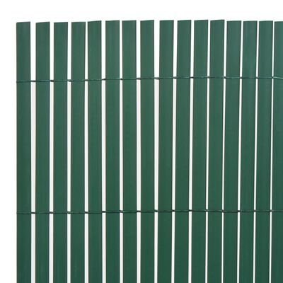 vidaXL Valla de jardín de doble cara PVC verde 90x300 cm
