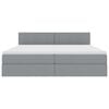 vidaXL Cama con almacenamiento y colchón Gris Claro 200 x 200 cm
