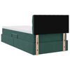 vidaXL Cama con almacenamiento Verde oscuro 90 x 190 cm Terciopelo