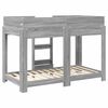 vidaXL Cama Litera para Ni&ntilde;os con colch&oacute;n Gris Sonoma 80 x 160 cm