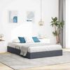 vidaXL Cama con almacenamiento Gris oscuro 135 x 190 cm Terciopelo
