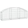vidaXL Cesta de gaviones forma arco hierro galvanizado 150x30x40/60 cm
