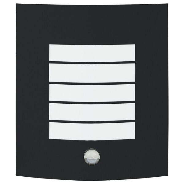 vidaXL Aplique de exterior Negro 23.5 x 10.5 x 26 cm Acero inoxidable