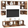 vidaXL Conjunto de mueble de TV 8 pcs Madera envejecida