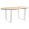 vidaXL Patas para mesa de centro en forma de V (2 unidades), color blanco, 60 x (42-43,3) cm, acero