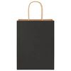 vidaXL Bolsas de papel con asas 50 uds negra 21x11x28 cm