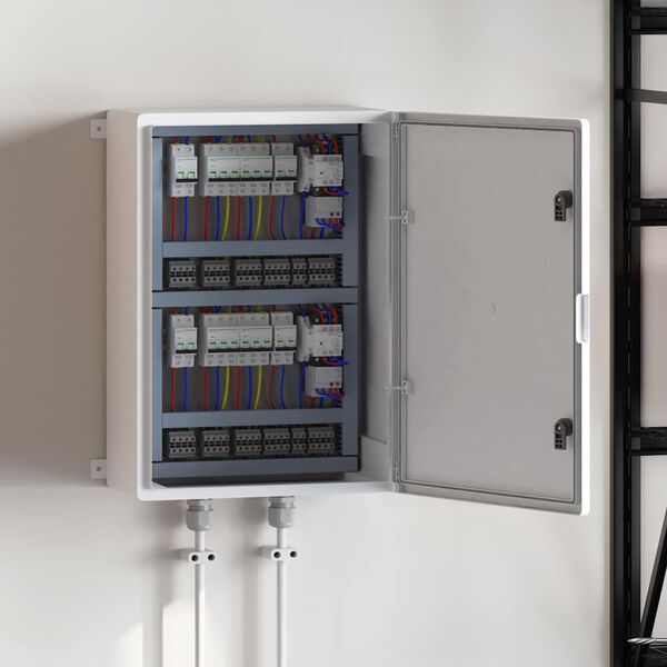 vidaXL Armario de Control Gris 47 x 20 x 60 cm Pl&aacute;stico ABS