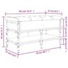 vidaXL Banco zapatero madera de ingenier&iacute;a roble ahumado 82x42x45 cm