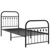 vidaXL Estructura cama sin colchón con estribo metal negro 75x190 cm