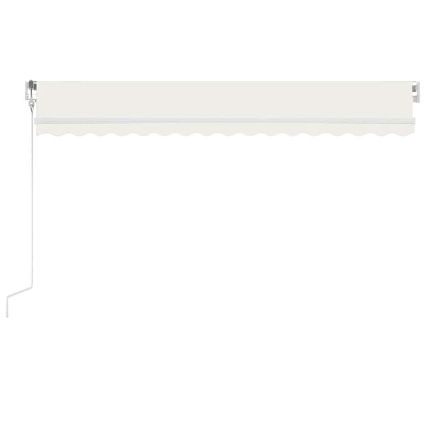 vidaXL Toldo autom&aacute;tico con LED y sensor de viento crema 400x350 cm