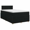 vidaXL Cama box spring con colch&oacute;n Negro 120 x 190 cm Tela