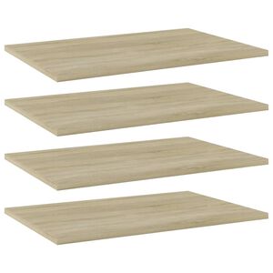 vidaXL Estante estanter&iacute;a 4 uds contrachapada roble Sonoma 60x40x1,5cm