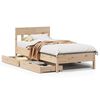vidaXL Estructura de cama sin colch&oacute;n madera maciza de pino 100x200 cm