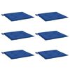 vidaXL Cojines de silla de jardín 6 uds tela Oxford azul 40x40x4 cm