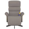 vidaXL Sill&oacute;n reclinable de masaje con reposapi&eacute;s tela gris taupe