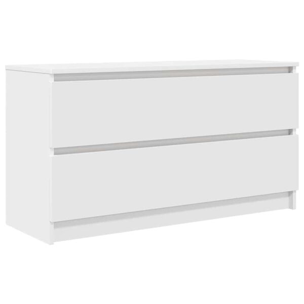 vidaXL Mueble para TV madera contrachapada blanco 100x35x54 cm