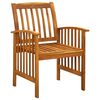 vidaXL Set comedor de jardín 9 pzas y cojines madera maciza de acacia
