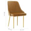 vidaXL Sillas de comedor 4 unidades de terciopelo marr&oacute;n
