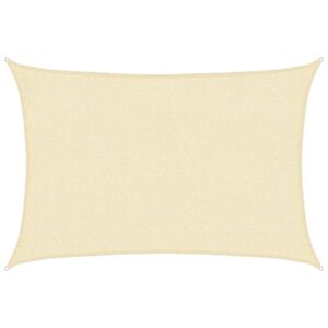 vidaXL Toldo de vela crema HDPE 160 g/m&sup2; 2x2,5 m