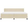 vidaXL Cama tipo Box Spring con colch&oacute;n Crema 200 x 200 cm tela