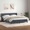 vidaXL Cama box spring con colchones terciopelo gris oscuro 180x220 cm