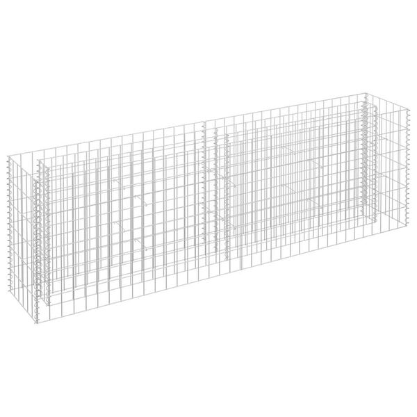 vidaXL Arriate de gaviones de acero galvanizado 180x30x60 cm